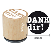 Woodies Textstempel &quot;Dank Dir&quot; - W-12002