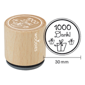 Woodies Textstempel &quot;1000 Dank&quot; - W-12004