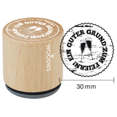 Woodies Textstempel &quot;Guter Grund zum Feiern&quot; - W-02005