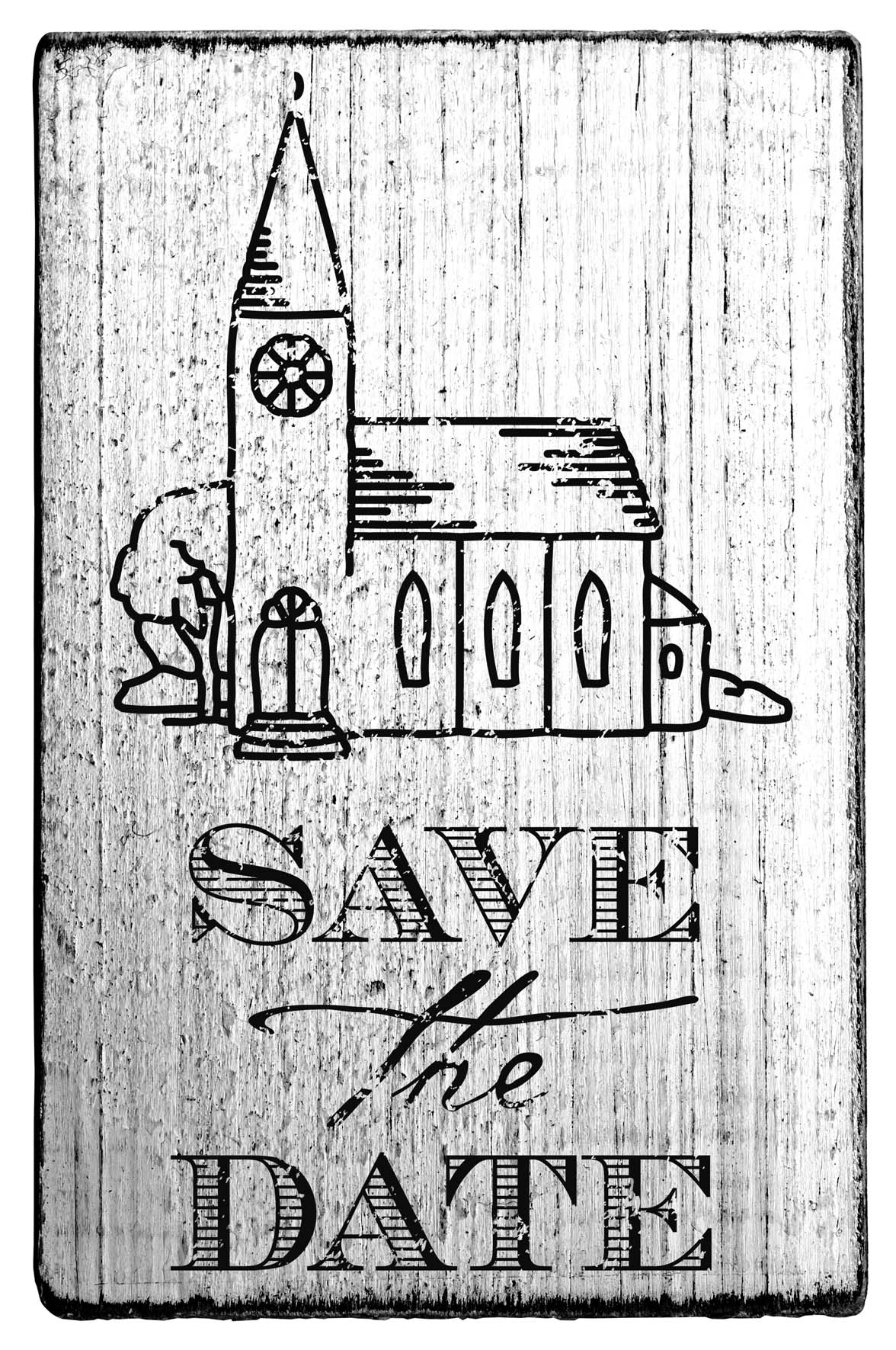 Vintage - Save the date (Kirche) - V-01015