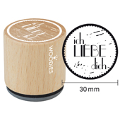Woodies Textstempel &quot;ich liebe Dich&quot; (v1) - W-04005