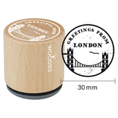 Woodies Textstempel &quot;Greetings ... Towerbridge&quot; - WE-9003