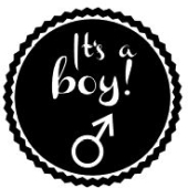 Woodies Textstempel &quot;It&#39;s a boy&quot; (v1) - W-06005