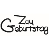 Text Stempel &quot;Zum Geburtstag&quot; - B-5020