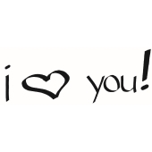 Text Stempel &quot;I love you!&quot; - F-5533