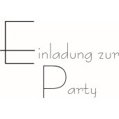 Text Stempel &quot;Einladung zur Party&quot; - D-5172