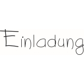 Text Stempel &quot;Einladung &quot; - E-5215