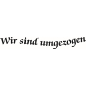 Text Stempel &quot;Wir sind umgezogen&quot; - F-8087