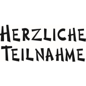 Text Stempel &quot;Herzliche Teilnahme&quot; - F-8086