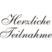 Text Stempel &quot;Herzliche Teilnahme&quot; - F-8085