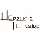 Text Stempel &quot;Herzliche Teilnahme&quot; - E-5410