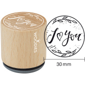 Woodies Textstempel &quot;I&quot; (Herz) you&quot; - W-04009