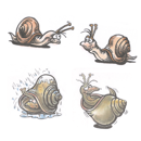 Snails motif stamps