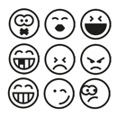 Emoticons motif stamps