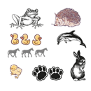 Animals motif stamps