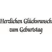 Text stamp &quot;Herz.Gl&#252;ckw&#252;nsche zum Geburtstag&quot; - F-8091