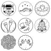 Woodies motif stamp - Wedding