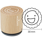 Woodies motive stamp - laughing smiley - W-27005