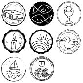 Woodies motif stamp - Communion / Confirmation