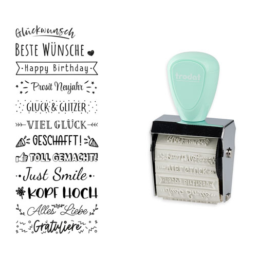 Trodat Creative Mini Best Wishes Set german