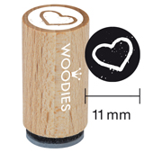 Timbre Mini Woodies - Coeur - WM-0404