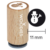 Timbre Mini Woodies - Bonhomme de neige - WM-0706