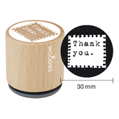 Timbre de texte Woodies &quot;Thank you&quot; - W-12003