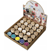 Pr&#233;sentoir de timbres de texte Woodies - MERCI - W-12000