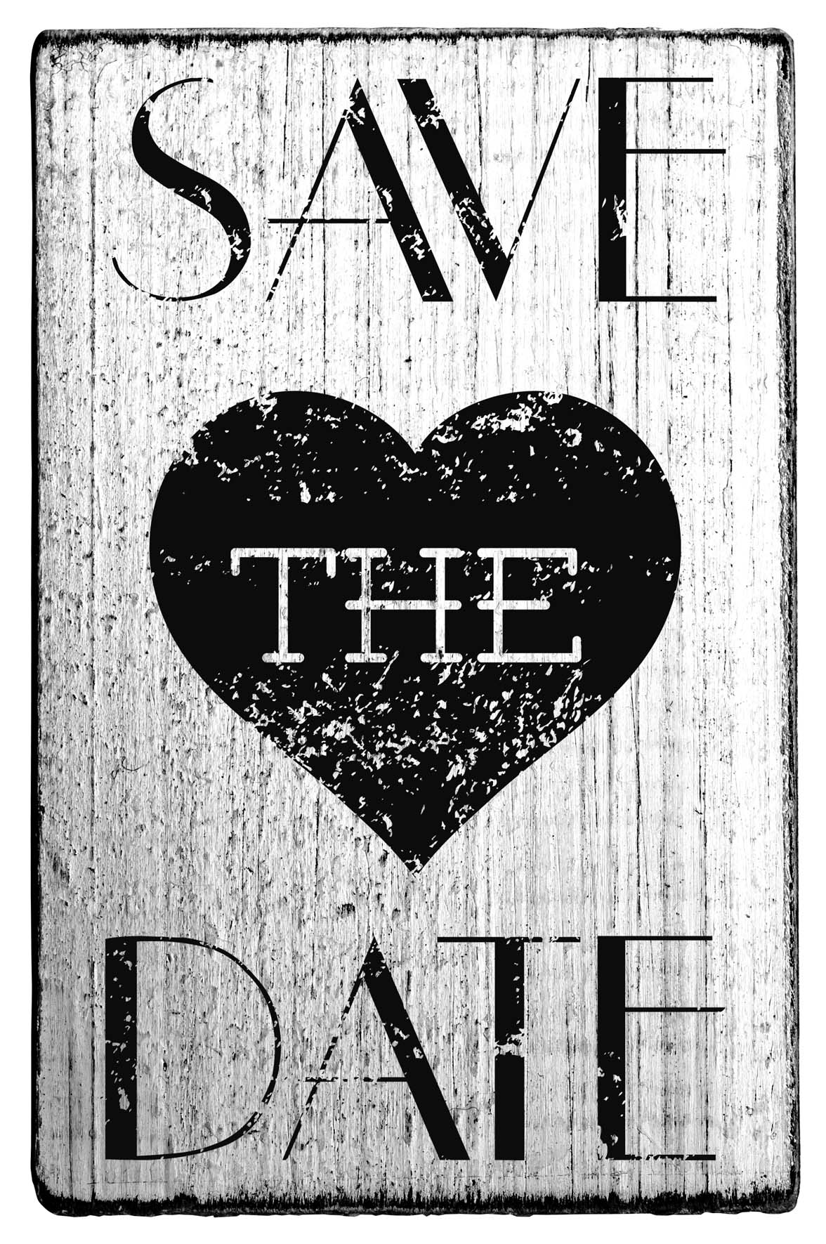 Vintage - Save the date (Heart) - V-01013