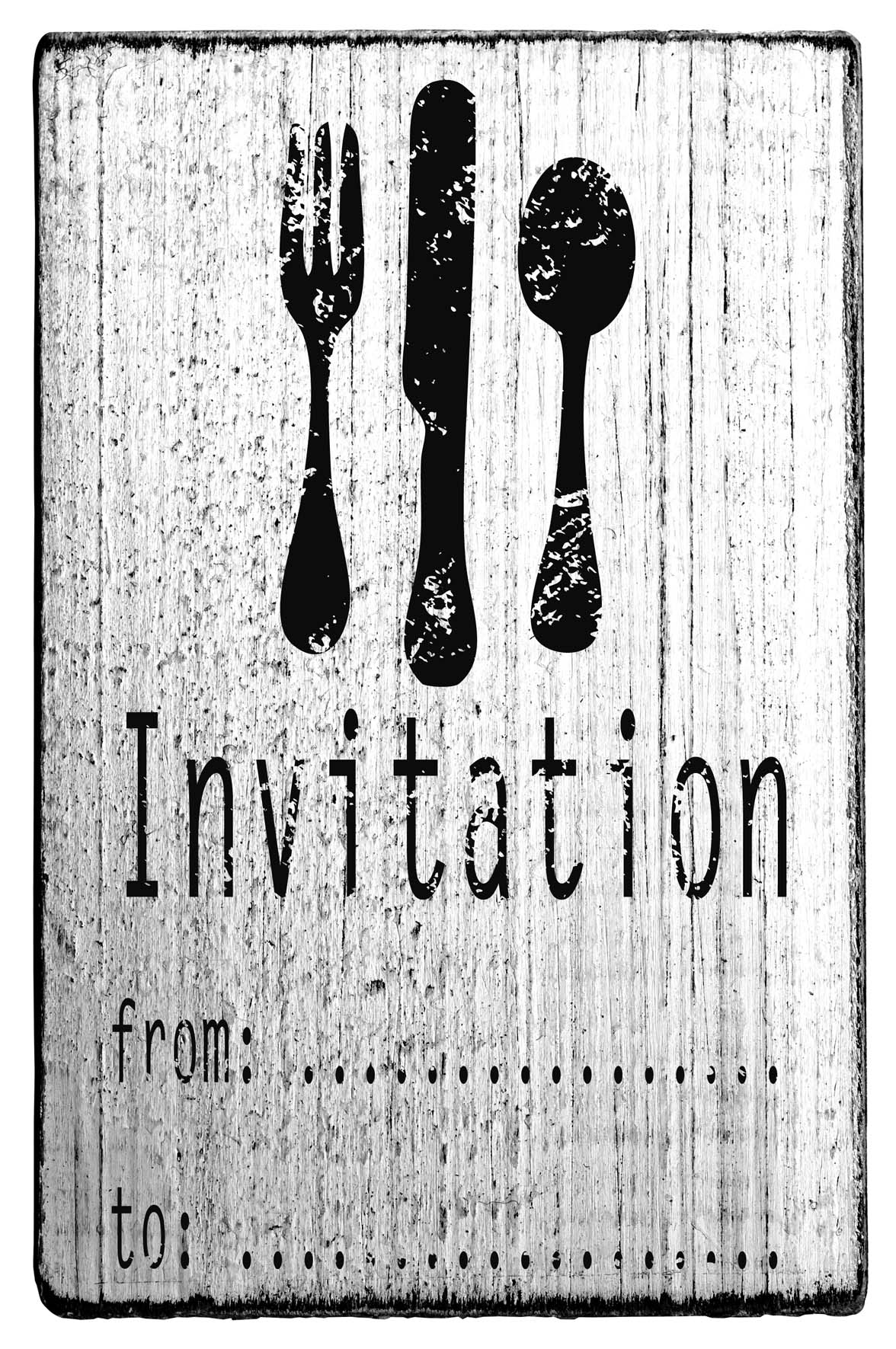 Vintage - Invitation (Besteck) - V-01017
