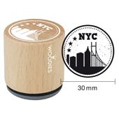 Timbre de texte Woodies &quot;NYC skyline&quot; - WE-1102