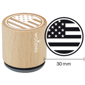 Timbre de texte Woodies &quot;Stars and stripes&quot; - WE-1103