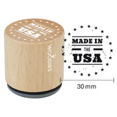 Timbre de texte Woodies &quot;MADE IN USA&quot; - WE-1107