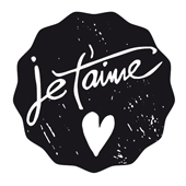 Timbre de texte Woodies &quot;je t&#39;aime&quot; - WE-1203