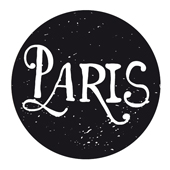 Timbre de texte Woodies &quot;Paris&quot; - WE-1204