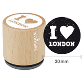 Timbre de texte Woodies &quot;I love London&quot; - WE-9002