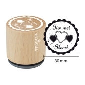 Timbre de texte Woodies &quot;For my heart&quot; - W-11001