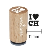 Timbre Mini Woodies - I love CH - WM-1007