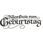 Tampon texte &quot;Alles Gute zum Geburtstag&quot; - F-9018