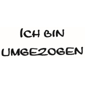 Tampon texte &quot;Ich bin umgezogen&quot; - D-5157