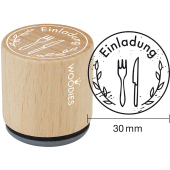 Timbre de texte Woodies &quot;Invitation Cutlery&quot; - W-02010