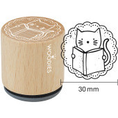 Timbre motif Woodies - Chat - W-22004