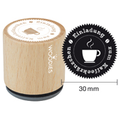 Timbro di testo Woodies &quot;Invitation to a coffee party - W-02001