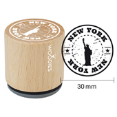 Timbro di testo Woodies &quot;New York ... Statue of liberty&quot; - WE-1101