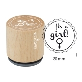 Timbro di testo Woodies &quot;It&#39;s a girl&quot; (v1) - W-06002