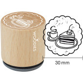 Timbro con motivo Woodies - Caff&#232; e torta - W-17005