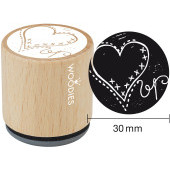 Timbro con motivo Woodies - Cuore - W-26001